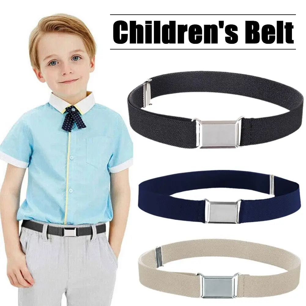 Kids Adjustable Elastic Waist Belt For Boys Girls Stretchable Children's Solid Color Belt Universal Comfort Waistband 2026