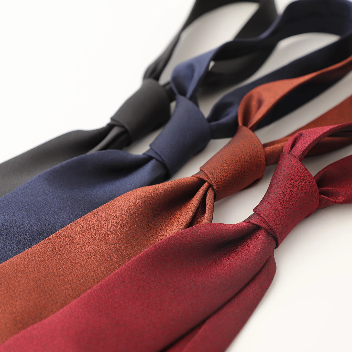 2026 New Fashion 8cm Solid Red Black Neck Ties For Men Polyester Jacquard Neckties Wedding Party Groom Tuxedo Accessories Gift