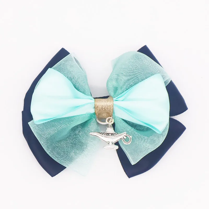 2pcs Disney Cartoon Anime Snow White Hair Bow for Girls Toddler Boutique Alice Frozen Girls Hair Clips Kids Hair Accessories
