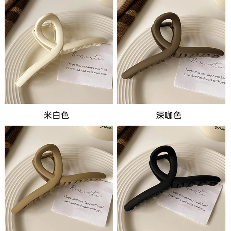 4pcs Women Hair Clip Cross Matte Hairpin Fashion French Elegant Hairgrips Large Hair Claw Clips Girls Korean Hair Accessories