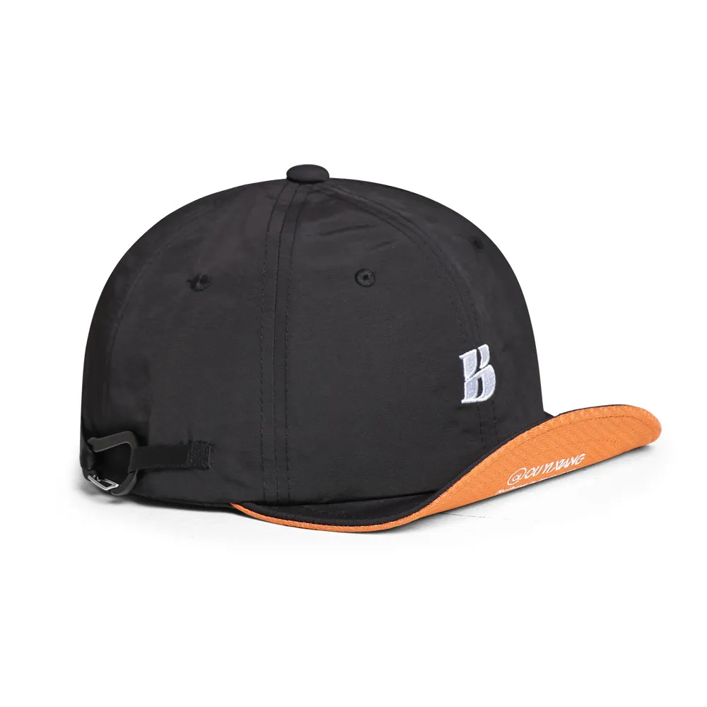 Color-matched Quick-drying Embroidered Letter 'B' Wide-brimmed Sun Hat Baseball Cap Trendy and Fashionable Casual Beanie Cap