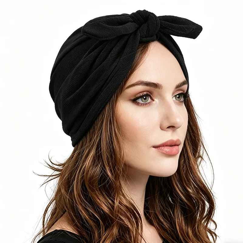 New Head Scarf for Muslim Women bow Print Turban Bonnet Hijab Caps Inner Hijabs Femme Musulman Arab Wrap Turbantes