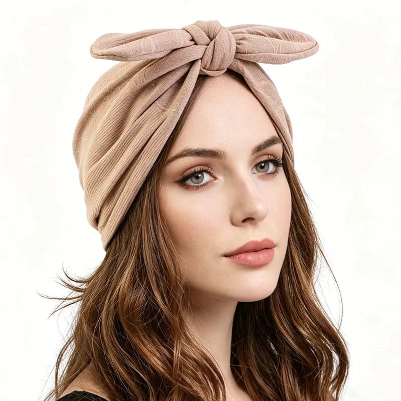 New Head Scarf for Muslim Women bow Print Turban Bonnet Hijab Caps Inner Hijabs Femme Musulman Arab Wrap Turbantes