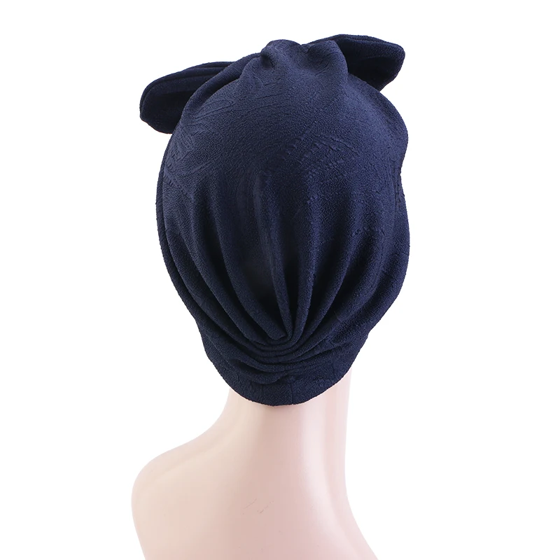New Head Scarf for Muslim Women bow Print Turban Bonnet Hijab Caps Inner Hijabs Femme Musulman Arab Wrap Turbantes