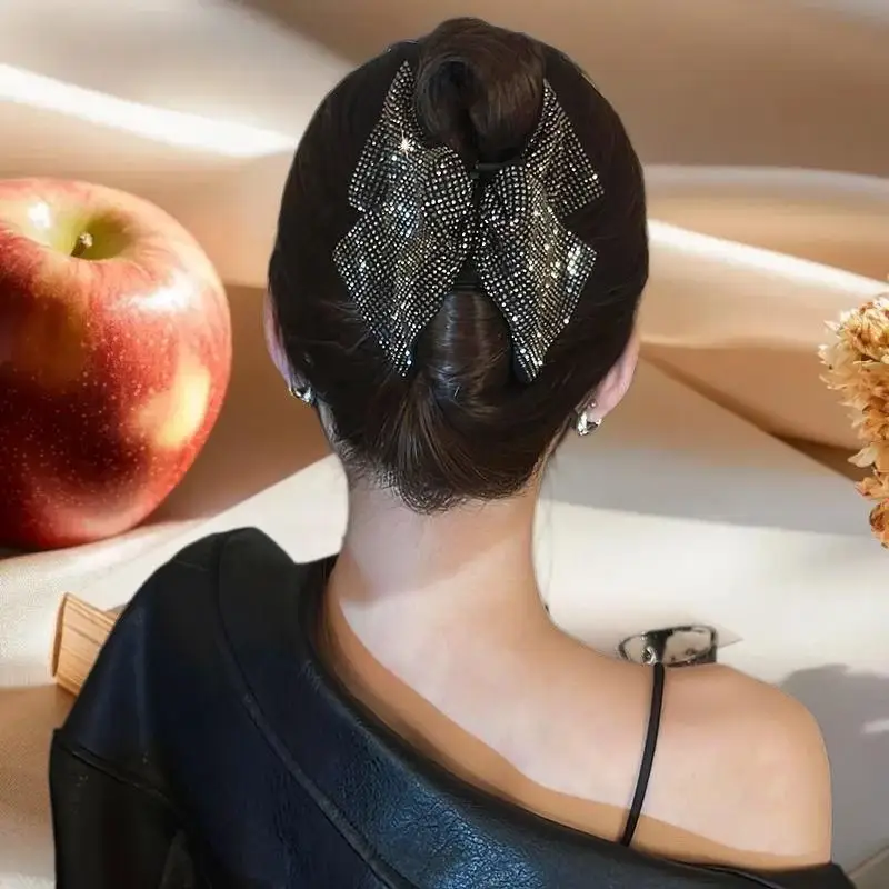 Fashion Rhinestone Hair Clip Temperament Shiny Hair Claws Fabric Triangular Hairpin Hair Accessories For Daily Party GiftHot