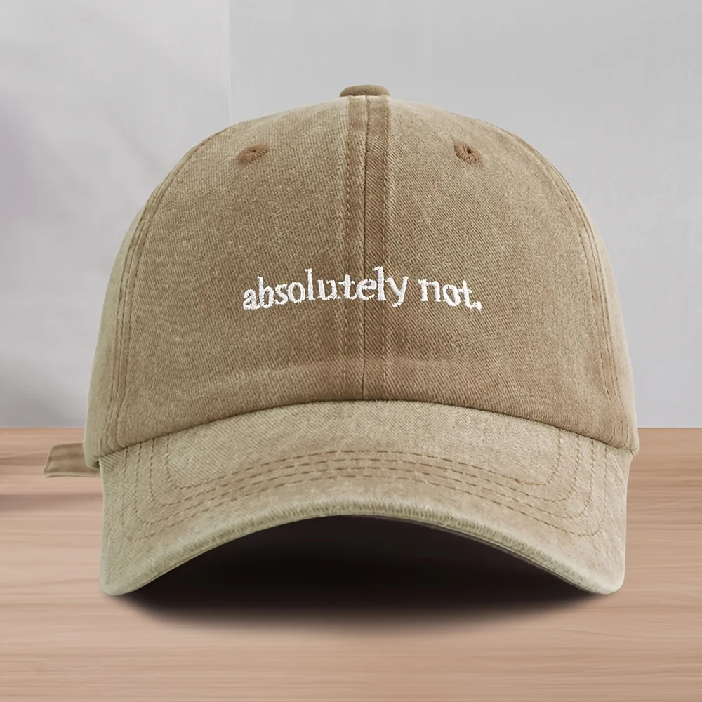 1 Retro Washed Vintage Letter Embroidered Baseball Cap for Men's Outdoor Versatile Sports Hat Suitable for Spring and Summer