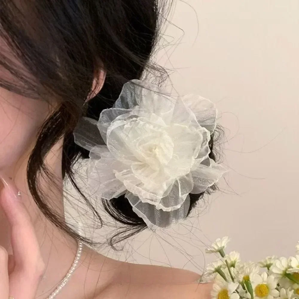 Fashion Hair Stick Holiday style Pink Flowers Hair Clip Side Clip Hair Accessories Hairpin For Women Summer Beach Hairwear