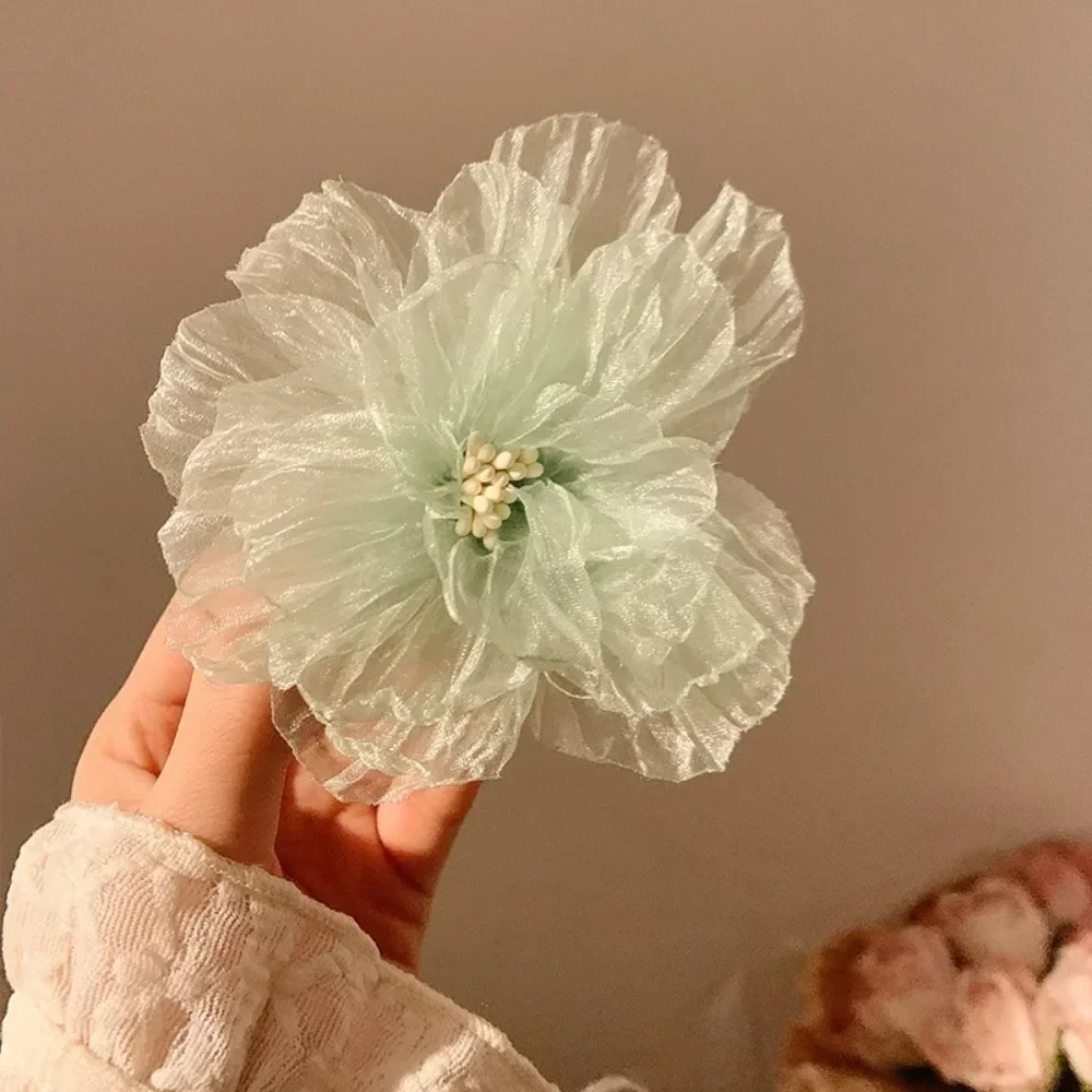 Fashion Hair Stick Holiday style Pink Flowers Hair Clip Side Clip Hair Accessories Hairpin For Women Summer Beach Hairwear