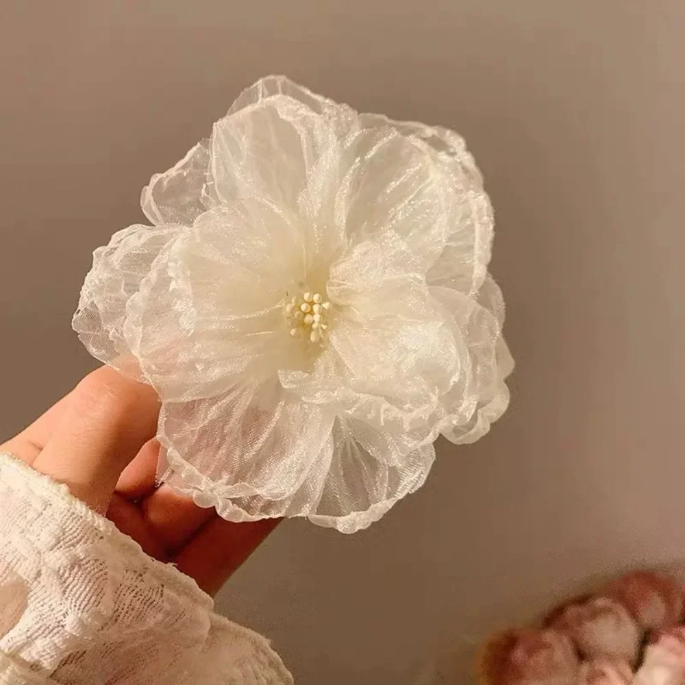 Fashion Hair Stick Holiday style Pink Flowers Hair Clip Side Clip Hair Accessories Hairpin For Women Summer Beach Hairwear