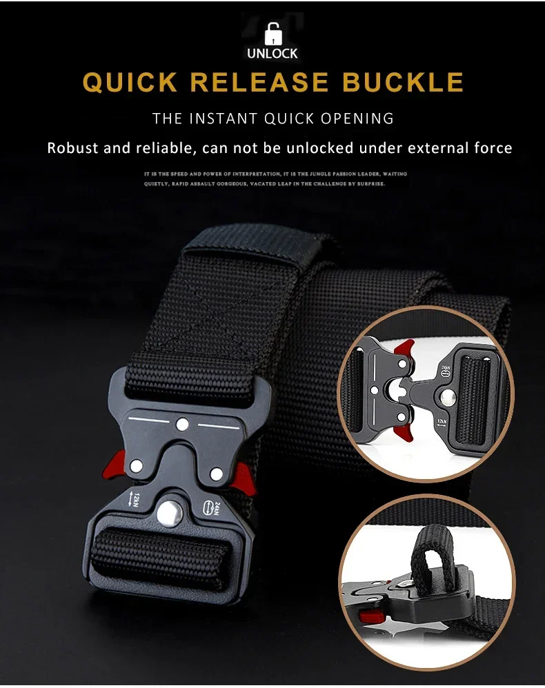 PAUL HUEMAN Tactical Belt Unisex Accessories Belt for Men and Women
