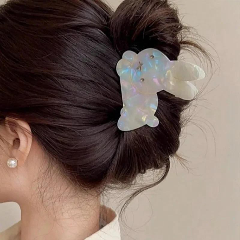 Refreshing World Rabbit Hair Claw Cute Bunny Dog Ins Style Acetate Strong Hair Claw Clips Hair Accessories for Women Girls