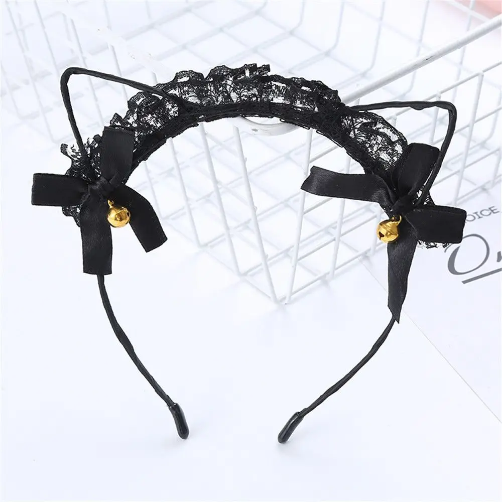 Adult Teens Masquerade Lace Cat Ear Headband Hair Accessories Fancy Dress Hairband Cosplay Headwear