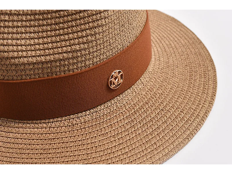 Summer Straw Hats for Women Men Panama Travel Beach Sun Hat Ribbon Decoration Elegant Luxury Jazz Hat