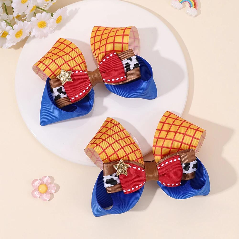 1/2pcs Girl Hair Clip Cute Fabric Bow Hair Clip Ponytail Hairstyle Decoration Sweet Children's Hair Accessory Side Clip