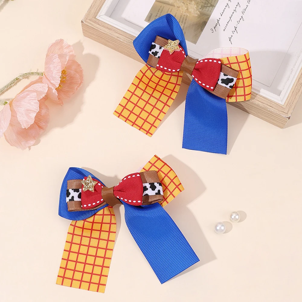 1/2pcs Girl Hair Clip Cute Fabric Bow Hair Clip Ponytail Hairstyle Decoration Sweet Children's Hair Accessory Side Clip