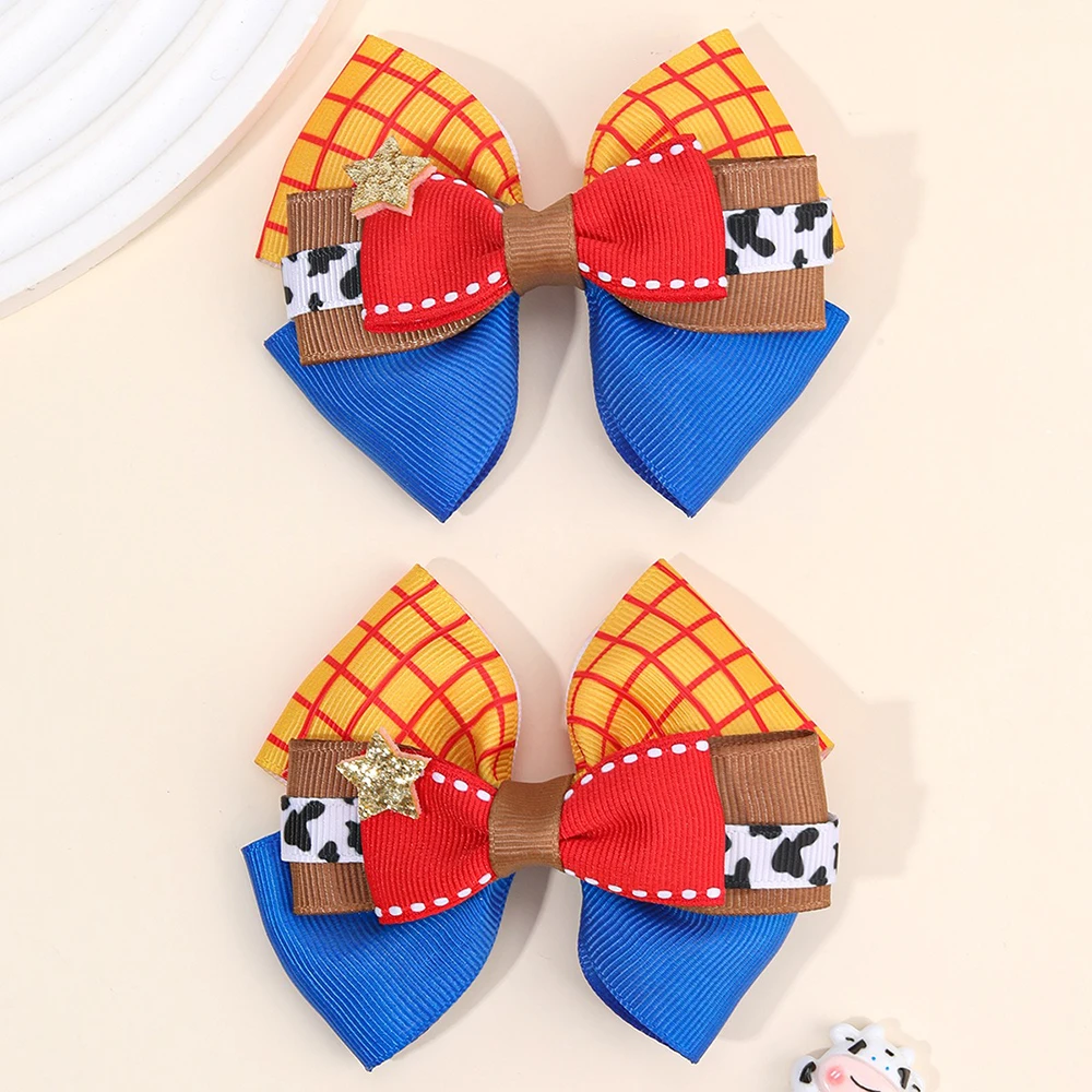 1/2pcs Girl Hair Clip Cute Fabric Bow Hair Clip Ponytail Hairstyle Decoration Sweet Children's Hair Accessory Side Clip