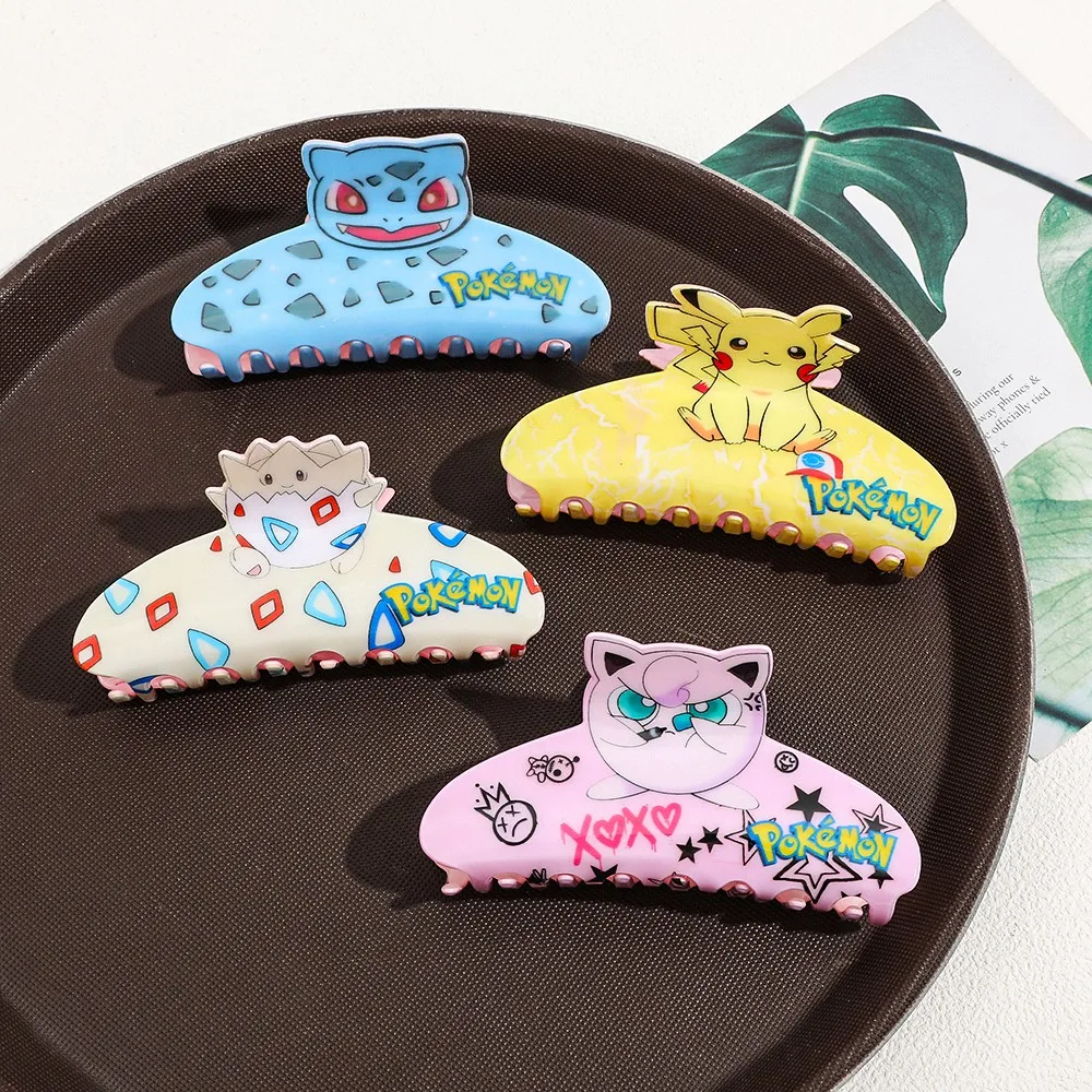 4PCS "Pokémon" cartoon character hair clips, multi-functional hair accessories hair claws