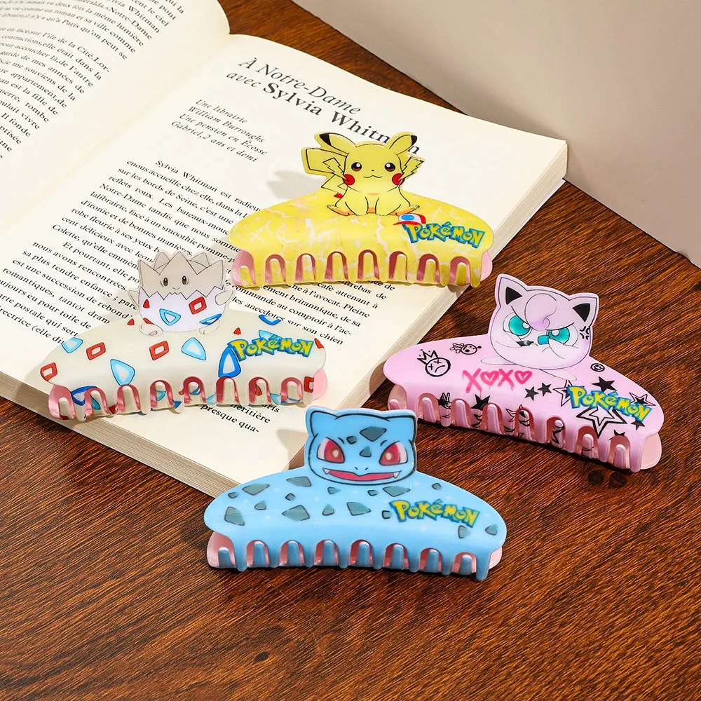 4PCS "Pokémon" cartoon character hair clips, multi-functional hair accessories hair claws