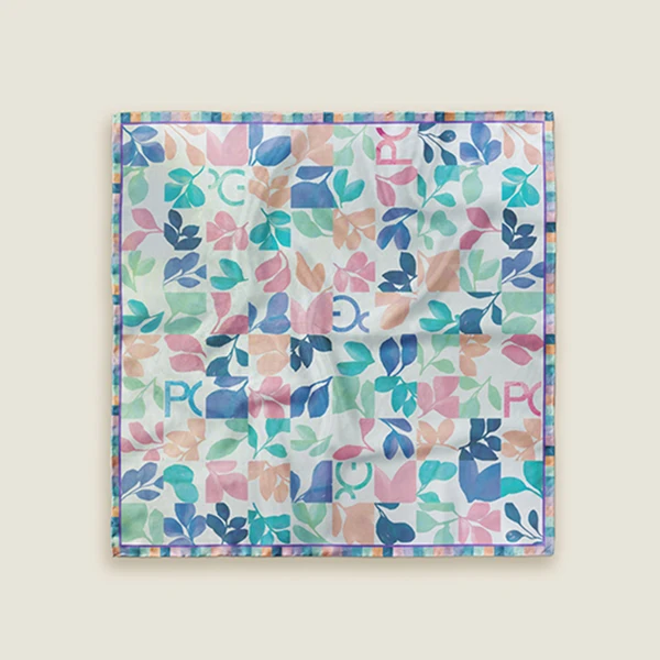 PG PATSY GARIS High Fashion Style Women's Silk Scarf Unique Pattern Designs Gift for Women Niche Style Silk Scarf