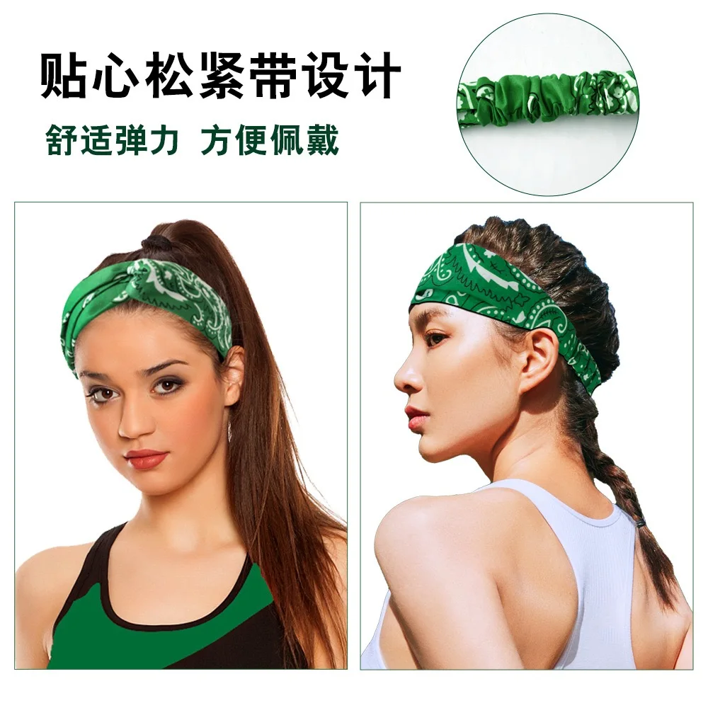 1pcPaisley Print Bow Headbands for Women, Elastic Bandana Style Turban Hairbands, Boho Casual Hair Accessories