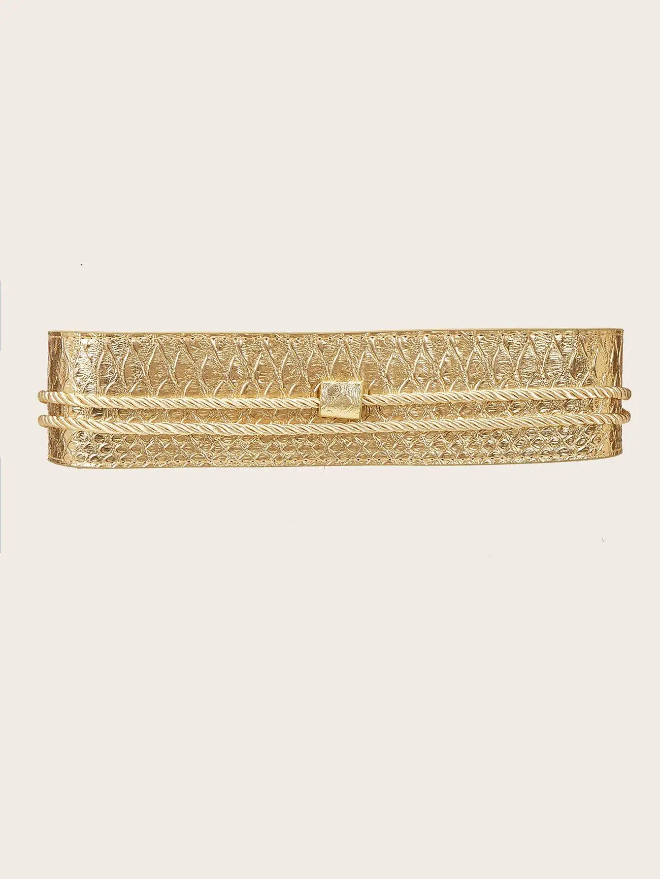 Woman 6cm Wide Faux Leather Rope Tie Belt Embellished Celebrity Belts Python Print Perfect Dress Accessory Gifts 3 size