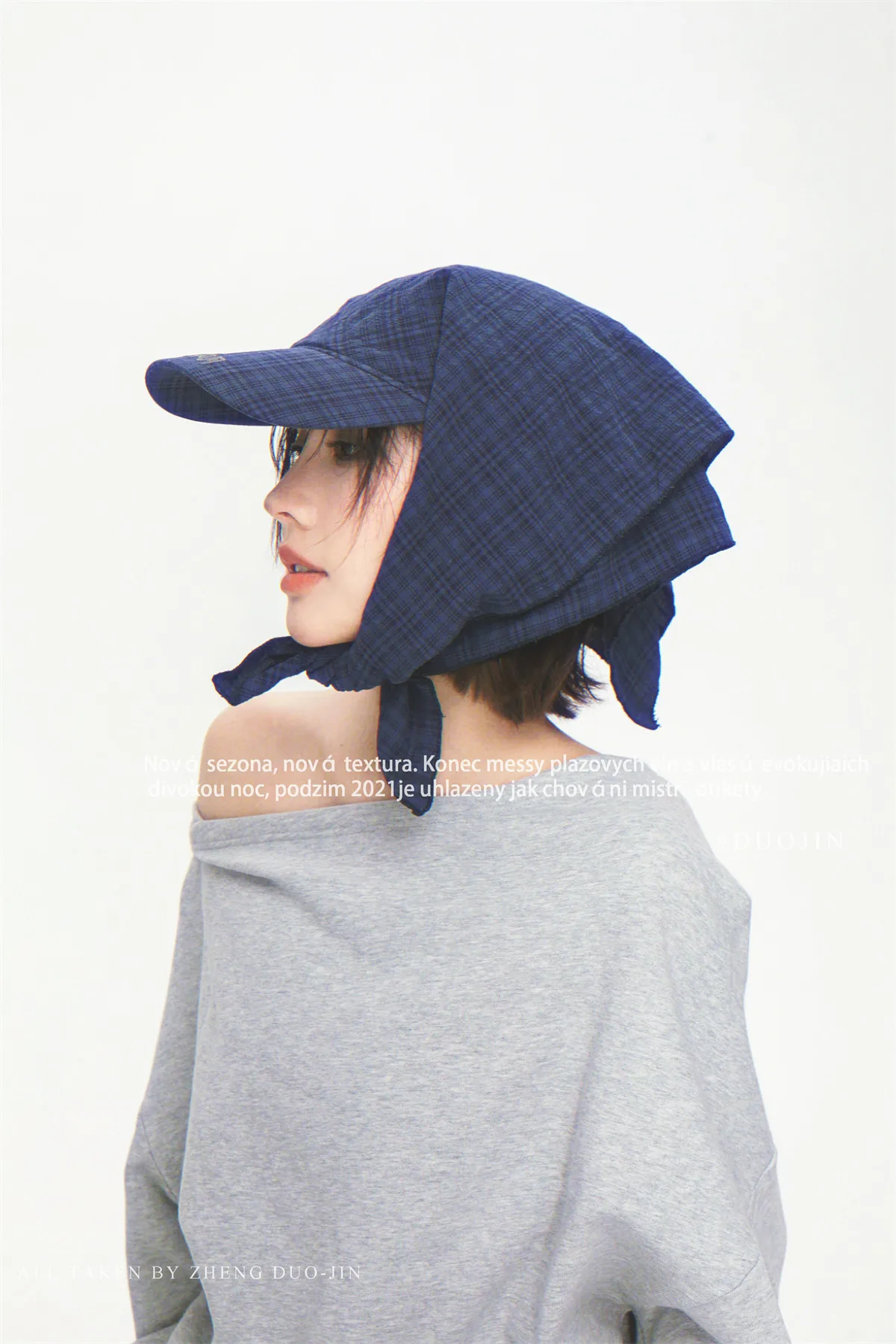 Outdoor Camping Style Sun Protection Hat Jennie Scarf Hat Small Sweet Sunscreen Tie Hat Wide Brim Hat Headscarf Cool Girl