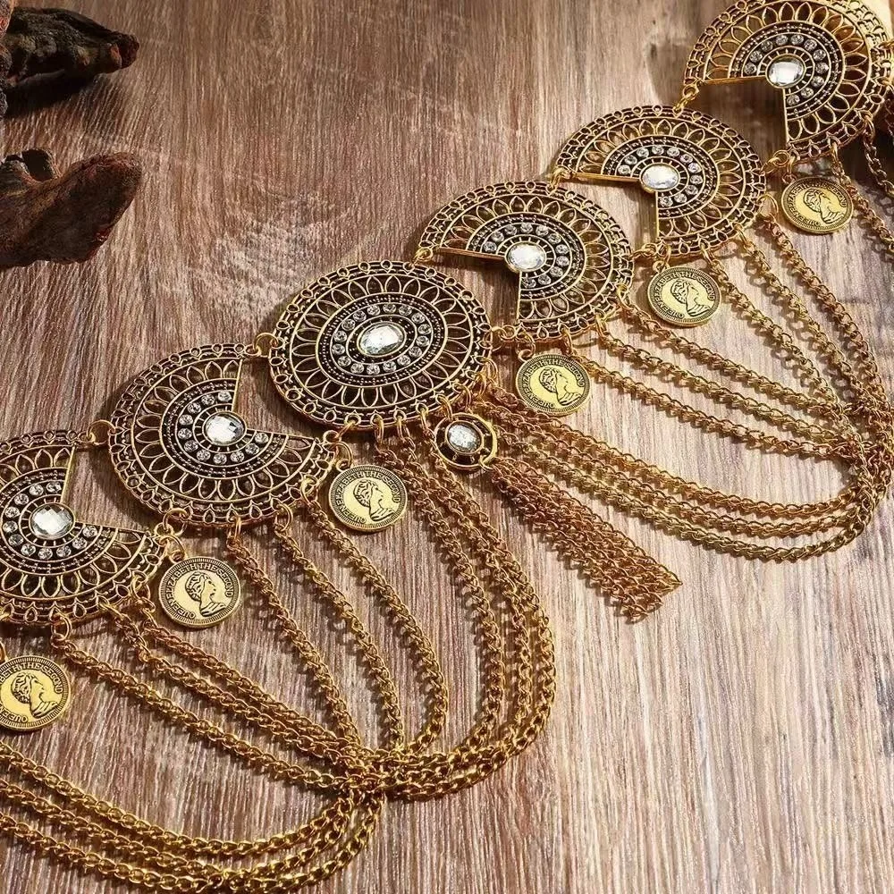 Belt Vintage Belly Dance Scarf Tassel Creative Waist Chain Bohemia Ethnic Belly Chain Dress Accessories