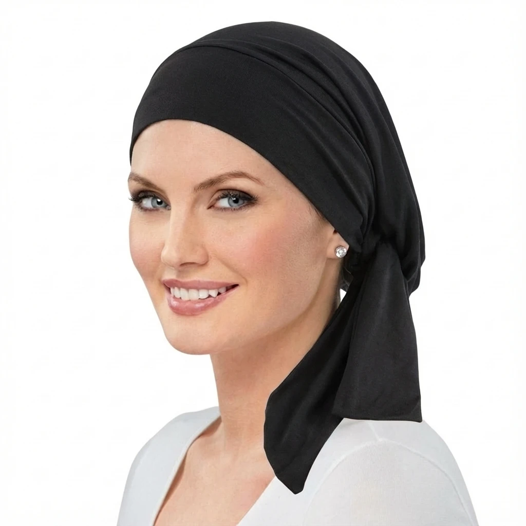 Women Muslim Pre-Tied Turban Cap Long Tail Headscarf Soft Stretch Strechy Chemo Cap Bandana Turbante Mujer