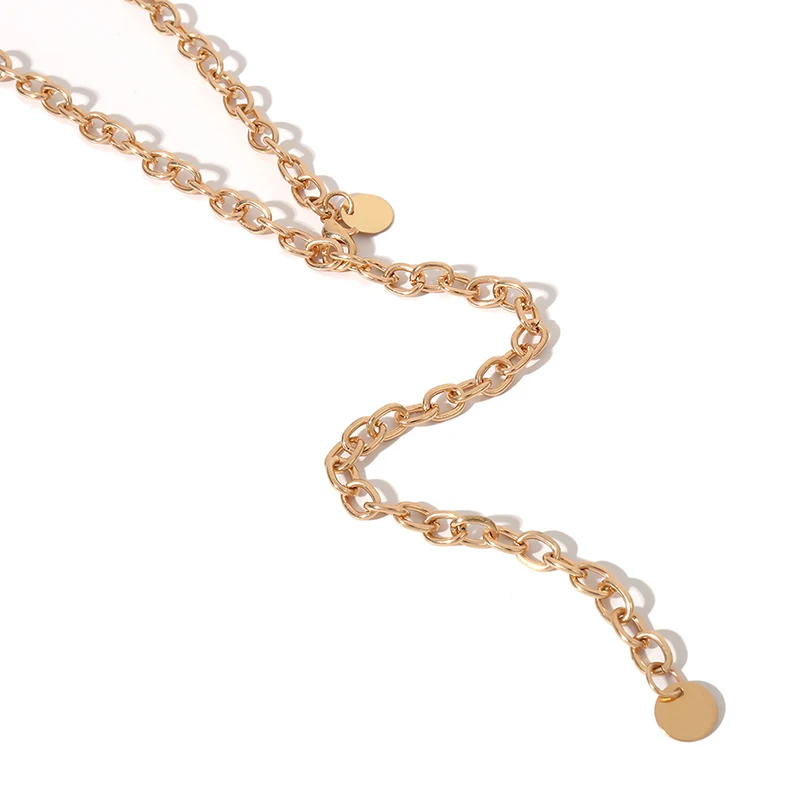 【AN】【AN】Fashion Women Lady Waist Chain Belt Metal Gold Silver Color Waistband Chain Belt For Dress Shirts Clothes Accessories