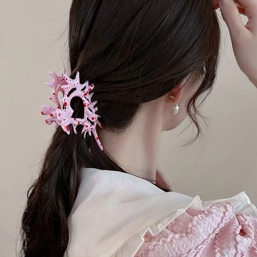 Creative Acrylic Conch Hair Clip Irregular Spots Headdress Hair Claw Grasp Geometric Hair Accessories Hair Gripper Makeup