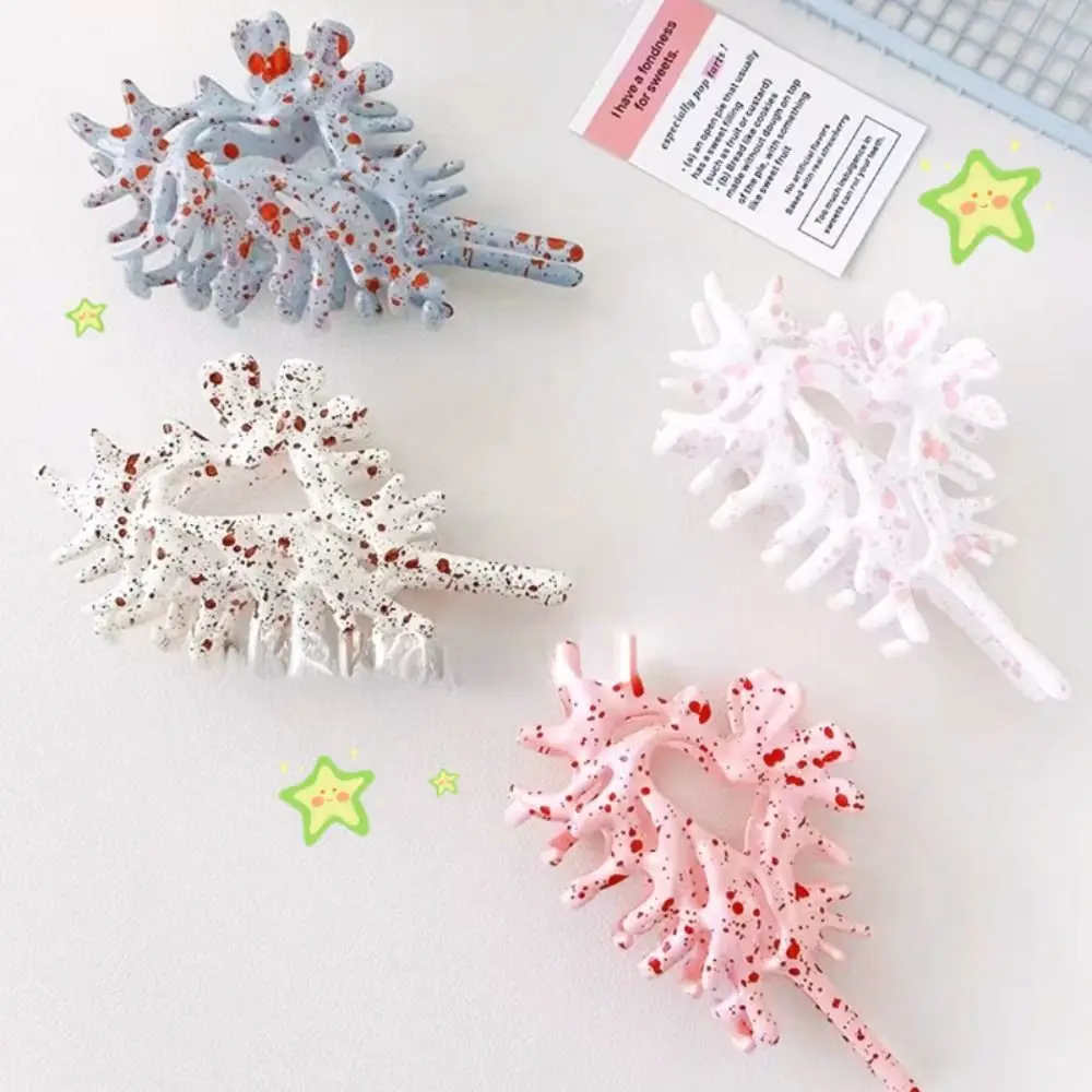 Creative Acrylic Conch Hair Clip Irregular Spots Headdress Hair Claw Grasp Geometric Hair Accessories Hair Gripper Makeup
