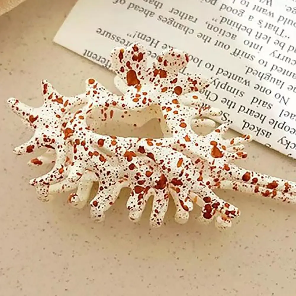 Creative Acrylic Conch Hair Clip Irregular Spots Headdress Hair Claw Grasp Geometric Hair Accessories Hair Gripper Makeup