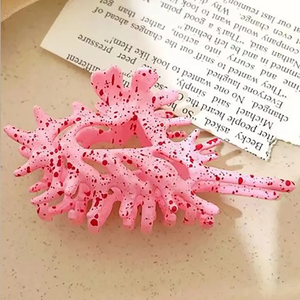 Creative Acrylic Conch Hair Clip Irregular Spots Headdress Hair Claw Grasp Geometric Hair Accessories Hair Gripper Makeup