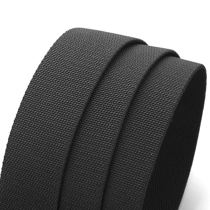 Stylish Classic Nylon Rubber Stretch Casual Versatile Belt; Sturdy, Durable, Minimalist Flap Elastic Smooth Buckle Men's Belt