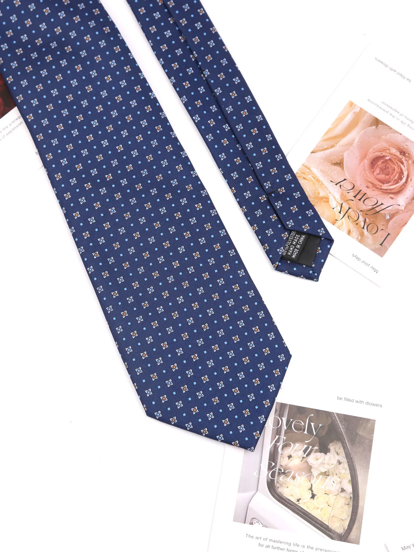 8 cm Wide Print Ties For Men Women Plaids Printing Neck Tie For Wedding Business Groom Neckties Fashion Men's Flower Neck Tie