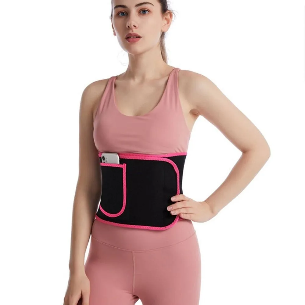 New Silver Ion Slimming Sweat Belt Adjustable Fat Burning Waist Tummy Trimmer Elastic Belly Sweat Girdle Belt Men and Women
