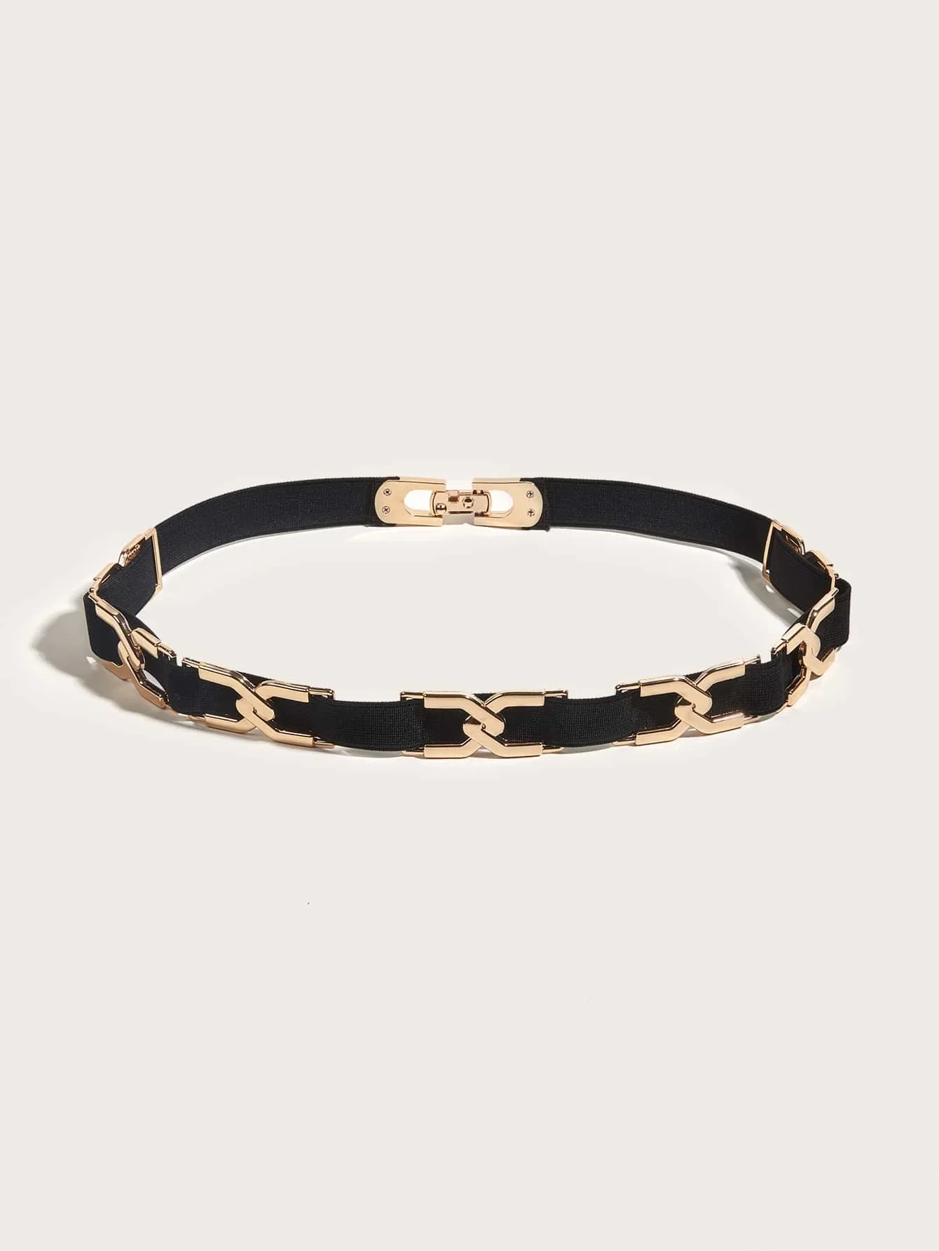 1Pcs Ladies' black metal accessory decoration Minimalist waist cinching style Dress accessories Simple commuting versatile