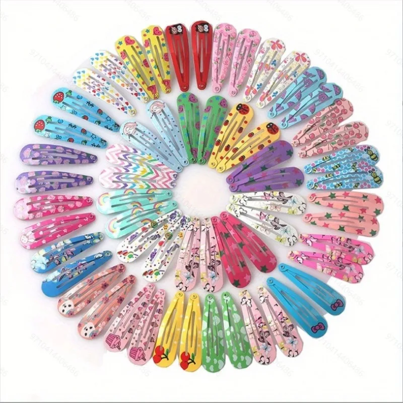 10/ 20PCS MIXED COLOR PRINT BB CLIP BROKEN HAIR CARD - DO NOT HURT HAIR CONVENIENT CARRY - GO TO SCHOOL EVERYDAY LIFE LOVELY D