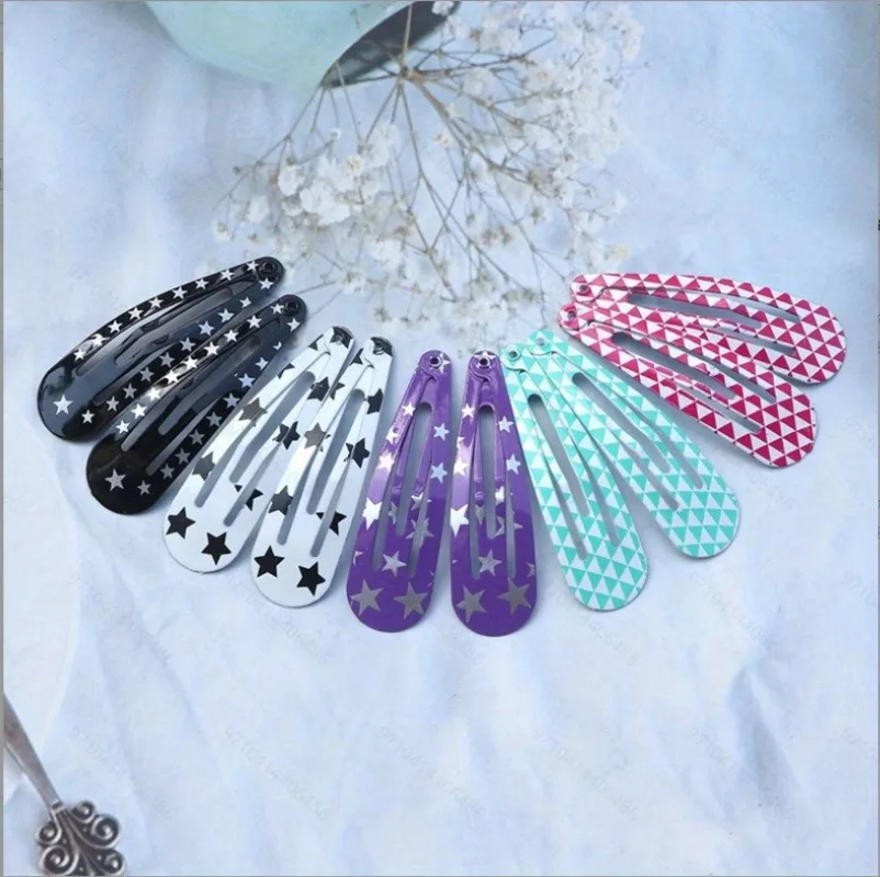 10/ 20PCS MIXED COLOR PRINT BB CLIP BROKEN HAIR CARD - DO NOT HURT HAIR CONVENIENT CARRY - GO TO SCHOOL EVERYDAY LIFE LOVELY D