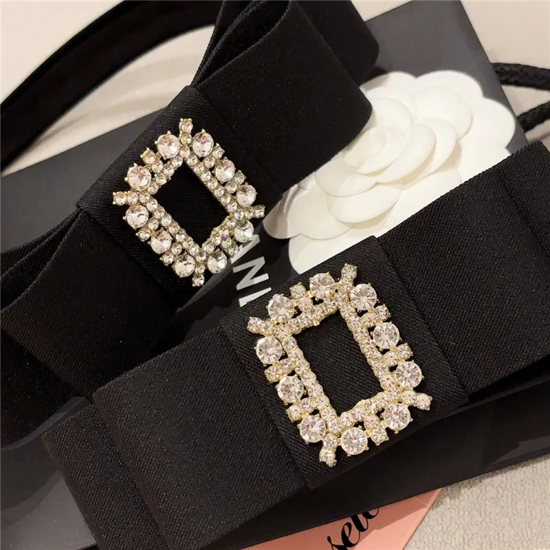 Korean Fashion Fabric Bow HairBand Luxulry Crystal Rhinestone Hair Clips Bridal Headband Hair Accessories for Girls Women