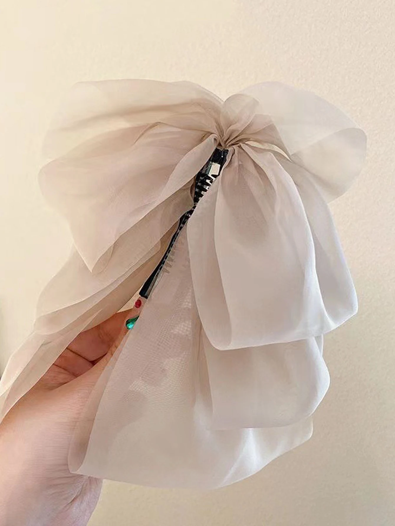 1pcs Fashion Solid Ribbon Bow Banana Hair Clips Hairpins Barrette For Women Girls Party Hair Accessories