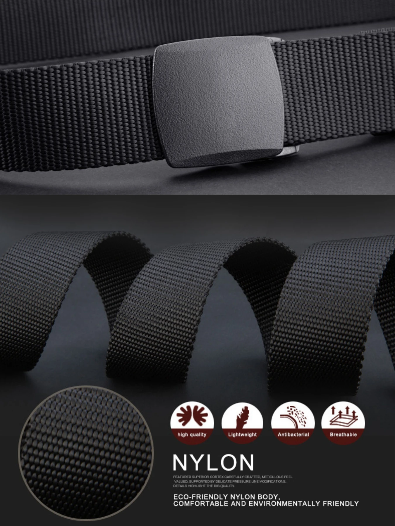 6pcs Men's Casual Belt, Adjustable Plastic Buckle, Women's Belt, Multifunctional Outdoor Belt, Suitable for Outdoor Activities