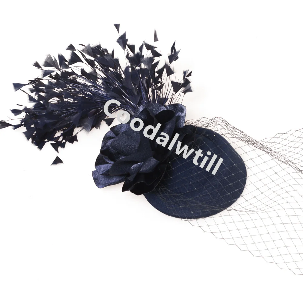 Veils Flower Fascinator Hat Hair Clip Ladies Kentucky Derby Ascot Festival Costume Party Show girl Headwear Women Pillbox Cap