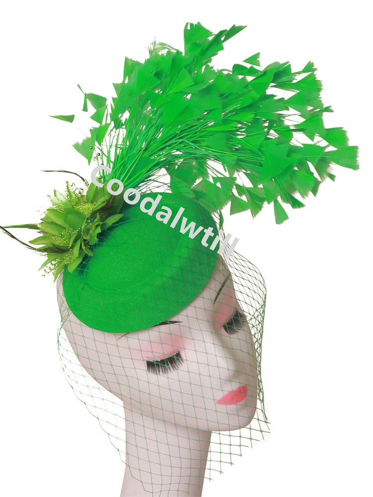 Veils Flower Fascinator Hat Hair Clip Ladies Kentucky Derby Ascot Festival Costume Party Show girl Headwear Women Pillbox Cap