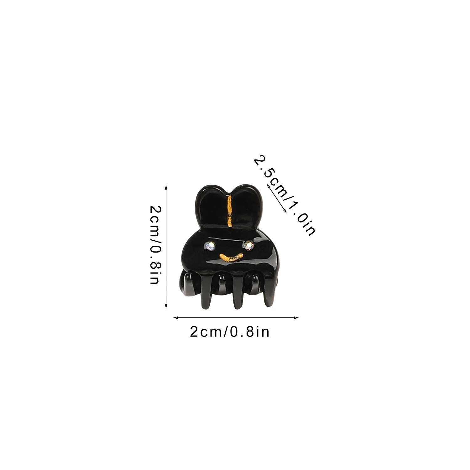 2pcs/set Acetate Mini Hair Claw Clip Small Size Cute Sweet Rabbit Animal Geometric Hair Clips Side Pins Women Hair Accessories