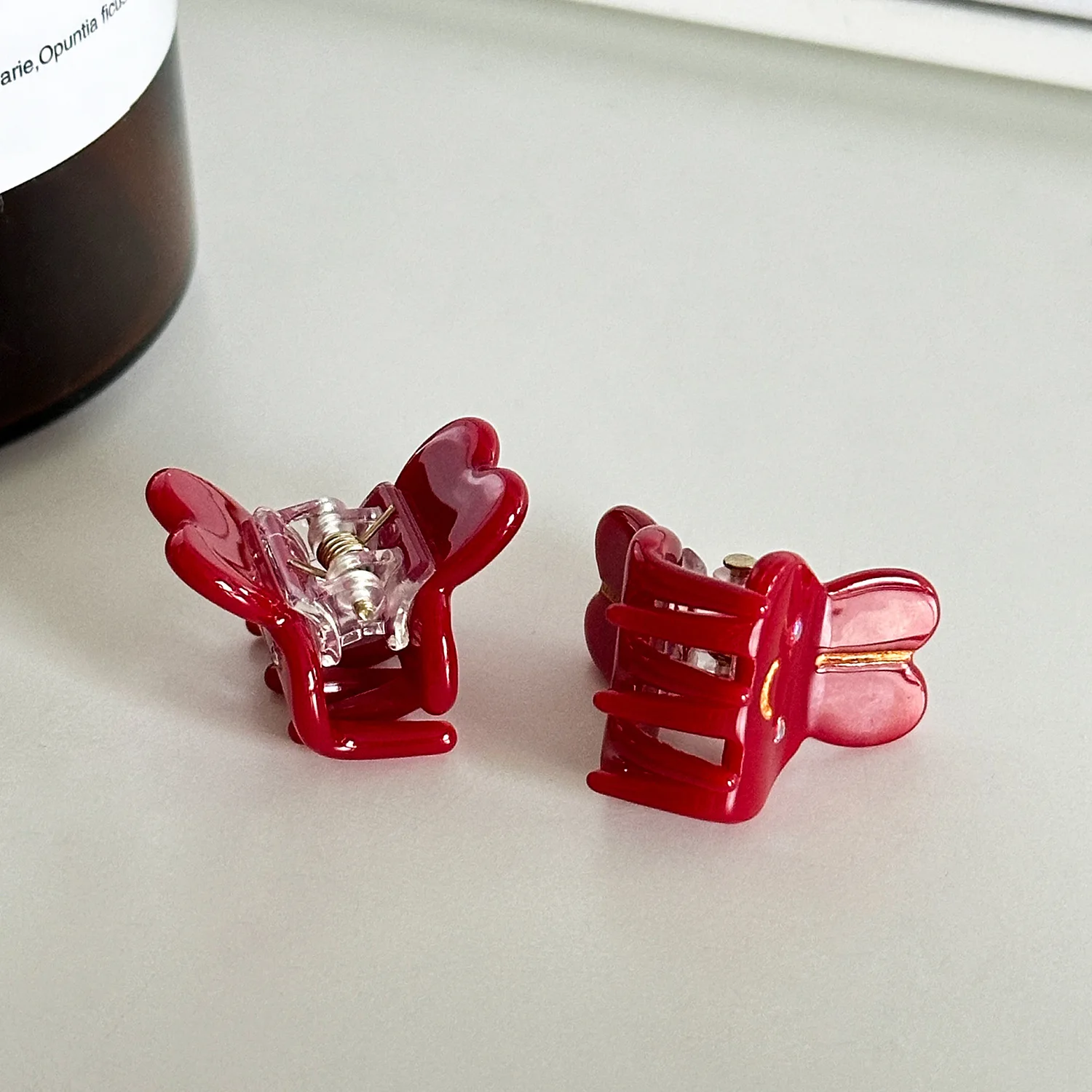 2pcs/set Acetate Mini Hair Claw Clip Small Size Cute Sweet Rabbit Animal Geometric Hair Clips Side Pins Women Hair Accessories