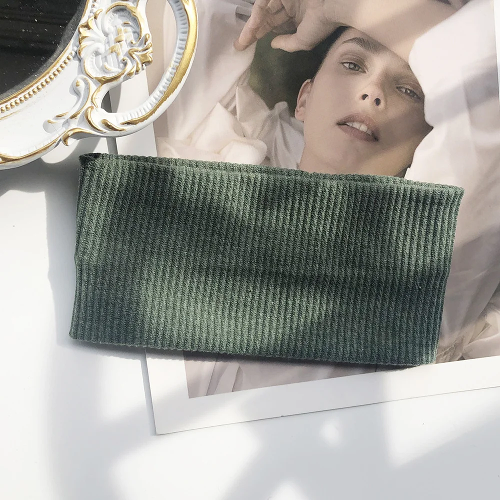 Fashion Wide Solid Color HairBands Soft Non-Slip Elastic Headband Women Girls Makeup Running Sports Yoga Vintag Hair Accessories