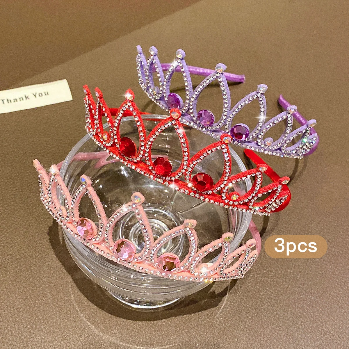 3 crown headbands with fashionable temperament. Crown hair clips suitable for daily use as hair accessories