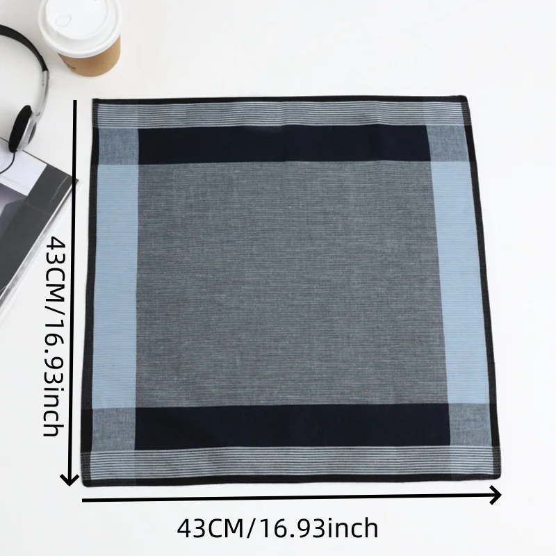 3 Packs of Men's Handkerchiefs, Cotton Yarn-Dyed Plaid Handkerchiefs, Soft and Comfortable Sweat-Wiping Handkerchiefs, Gentleman Flap Pocket Pants Squares, Groom's Gifts, Great Gifts, Wedding Supplies
