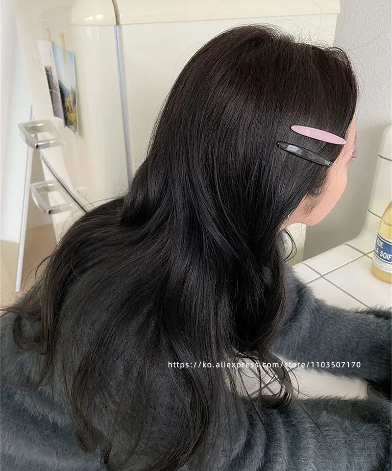 South Korean France Little Willow Leaf Hair Clip French Simple and Elegant Style Side Clip Bang Hairpin One Line Hair Clip